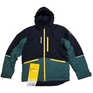 Ski Doo Manteau Particle Jacket 200grams Thermoloft Teen 12 Black‎ NWT